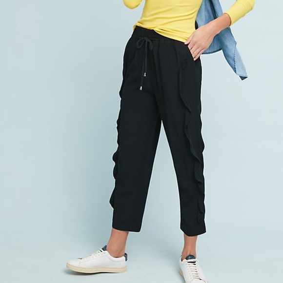 Anthropologie Pants - NEW Anthropologie Ruffled Joggers